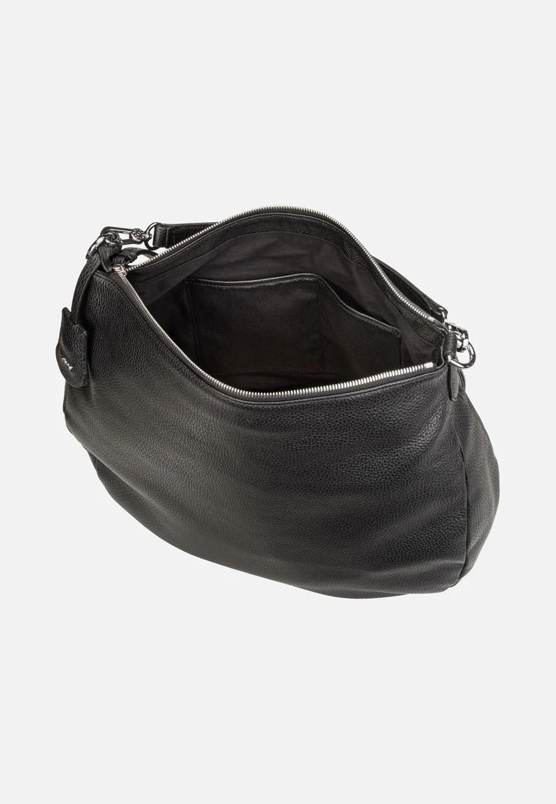 Juna Big Black/Nickel - Hobo Bag