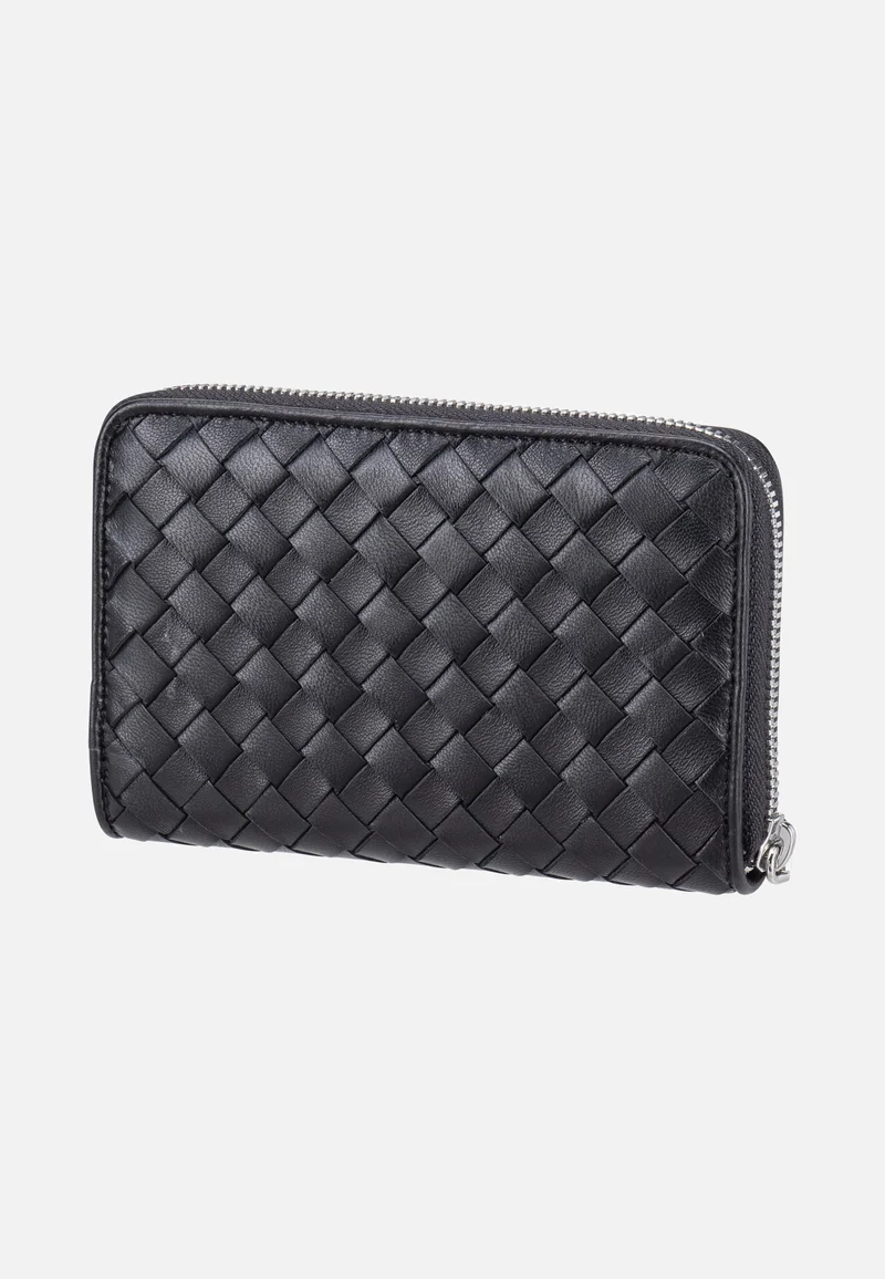 Piuma Weaving Wallet Black/Nickel - Portemonnaie
