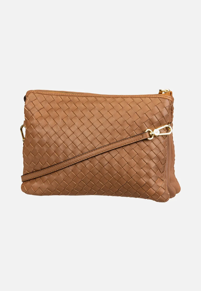 Threefold Piuma Weaving Cuoio - Crossbody Bag
