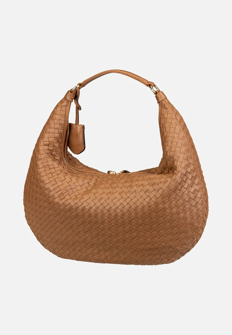 Nana Piuma Weaving Cuoio - Hobo Bag