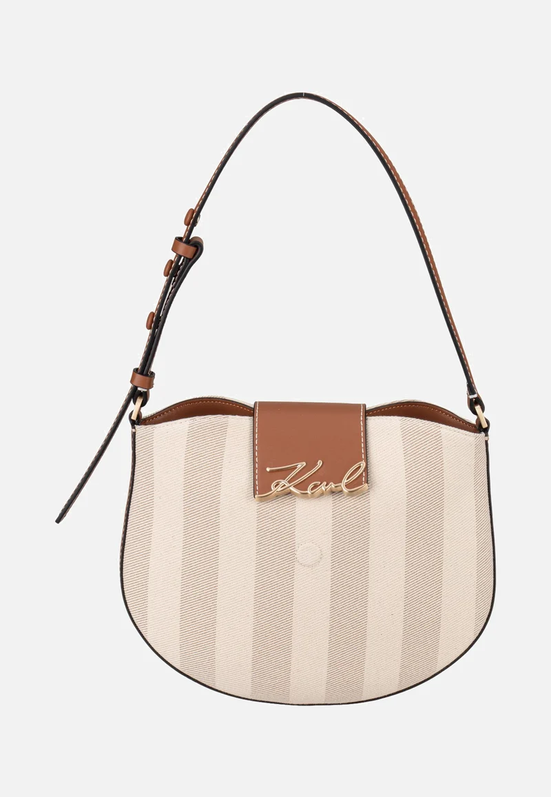 K/Signature Flap SHB Herr Natural Canvas Tan - Umhängetasche