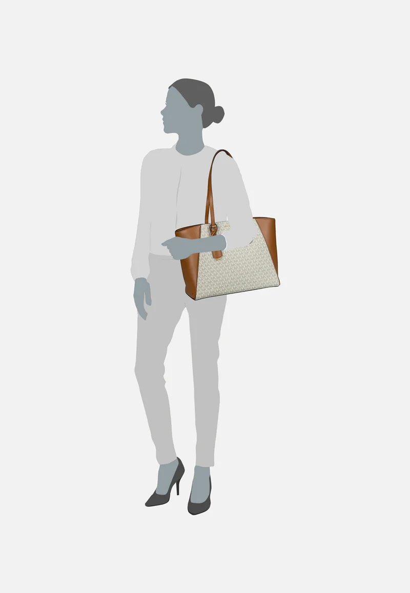 Taryn Large MF TZ MK SIG Vanilla/Acorn - Shopper