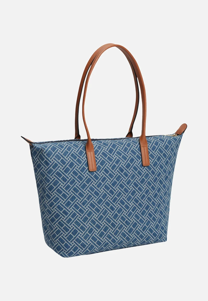 Popette Tote Denim Flag Blue Denim - Shopper