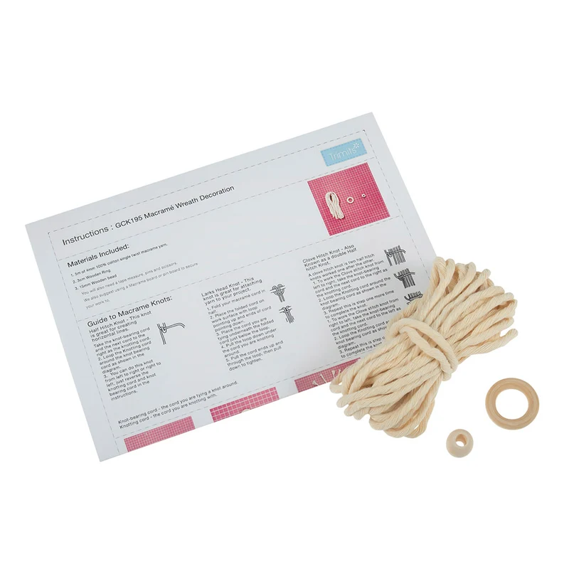 Makramee-Set „Kranz“ in Naturfarben von Trimits