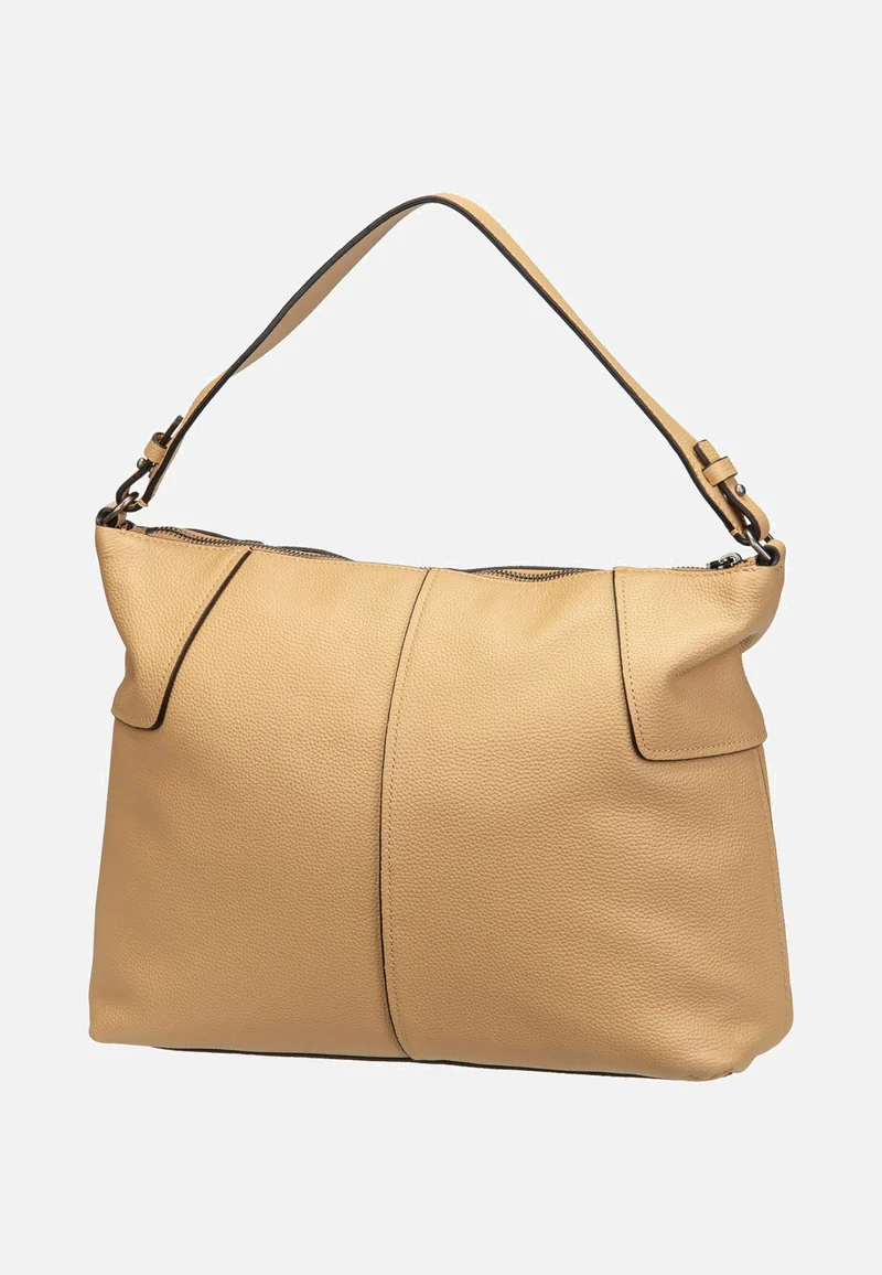 Mila Hobo M Small Pebble Light Tan - Hobo Bag