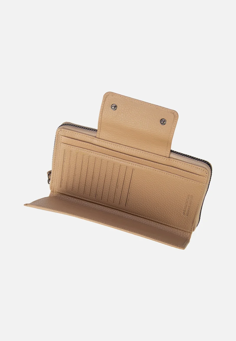 Elsa Ladies Zip Large Sand - Portemonnaie