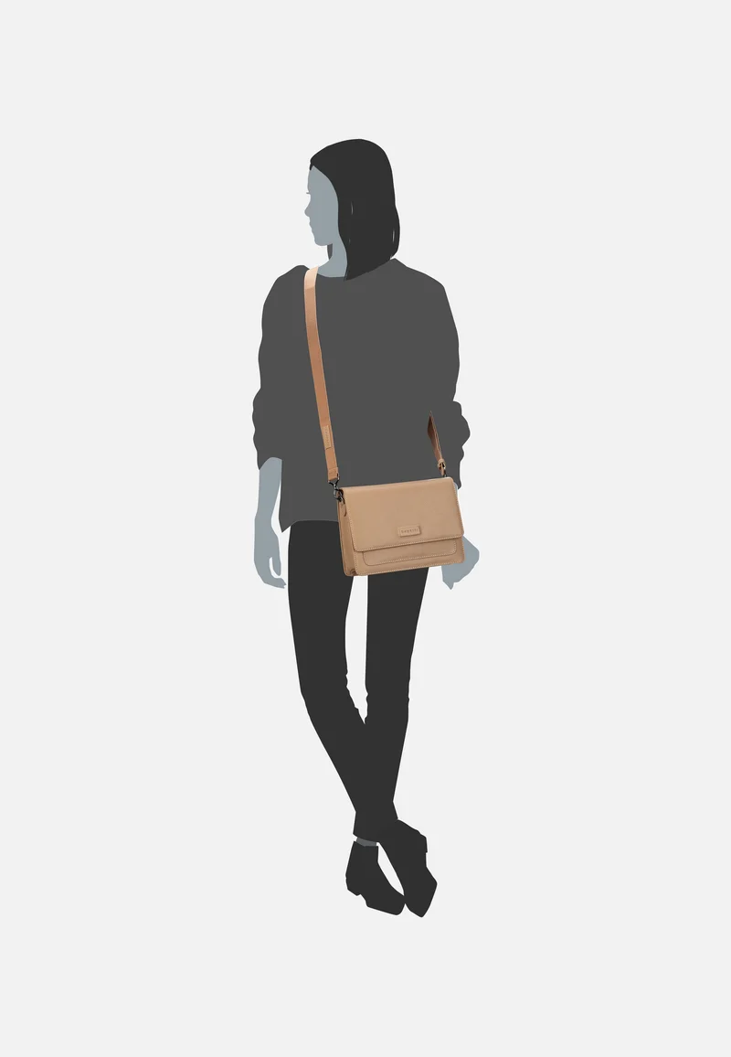 Elsa Cross Medium Sand - Crossbody Bag